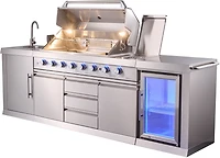 Big Horn 6-Burner Propane Gas Grill Island