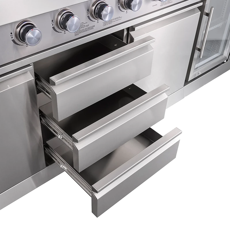 Big Horn 6-Burner Propane Gas Grill Island