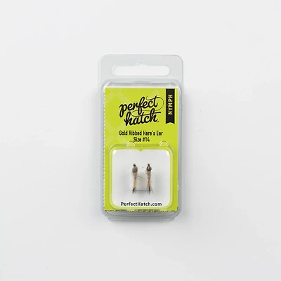 Perfect Hatch Nymph Gold Ribbed Hare's Ear Lures 2-Pack