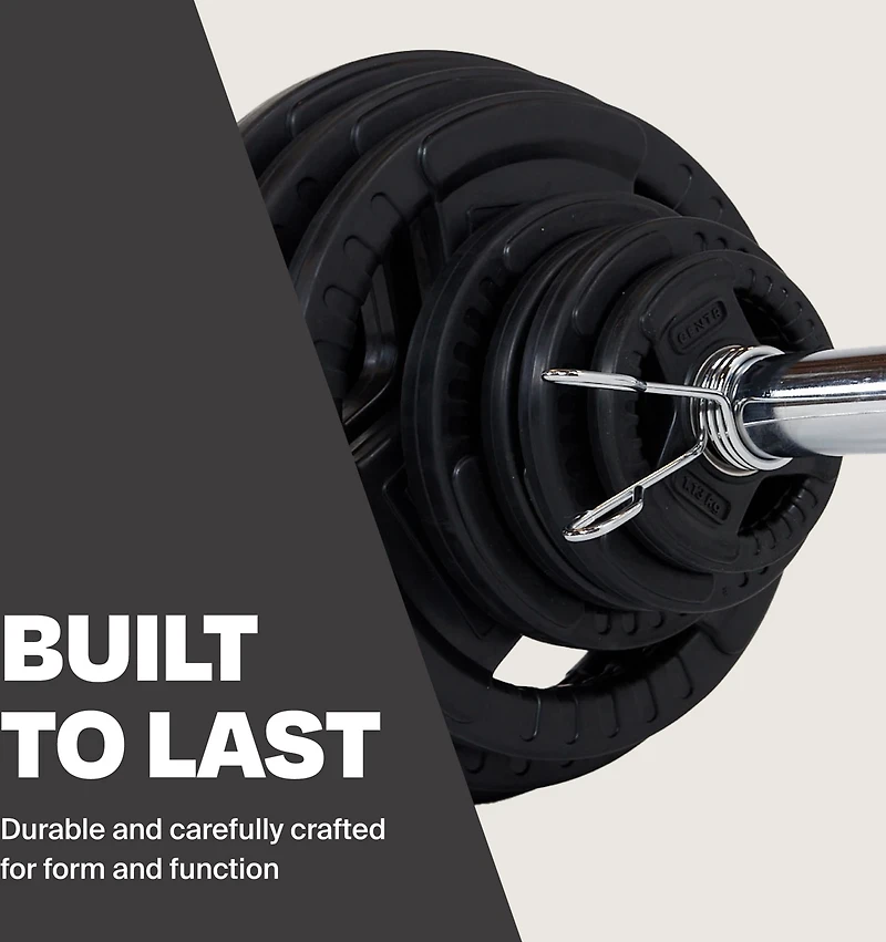 CENTR 300 lb Olympic Barbell Weight Set