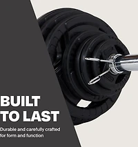 CENTR 300 lb Olympic Barbell Weight Set