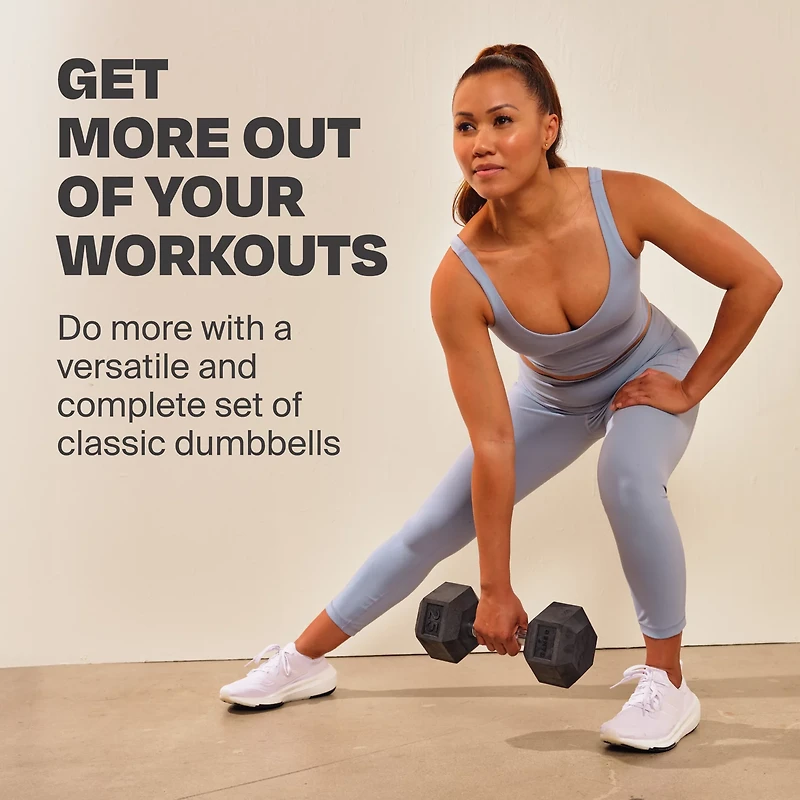 CENTR 150 lb Dumbbell Set with Rack