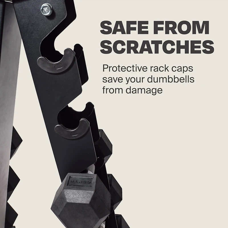 CENTR 150 lb Dumbbell Set with Rack