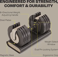 CENTR Smart Stack 50 Single Adjustable Dumbbell