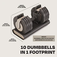 CENTR Smart Stack 50 Single Adjustable Dumbbell