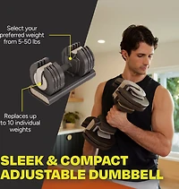 CENTR Smart Stack 50 Single Adjustable Dumbbell