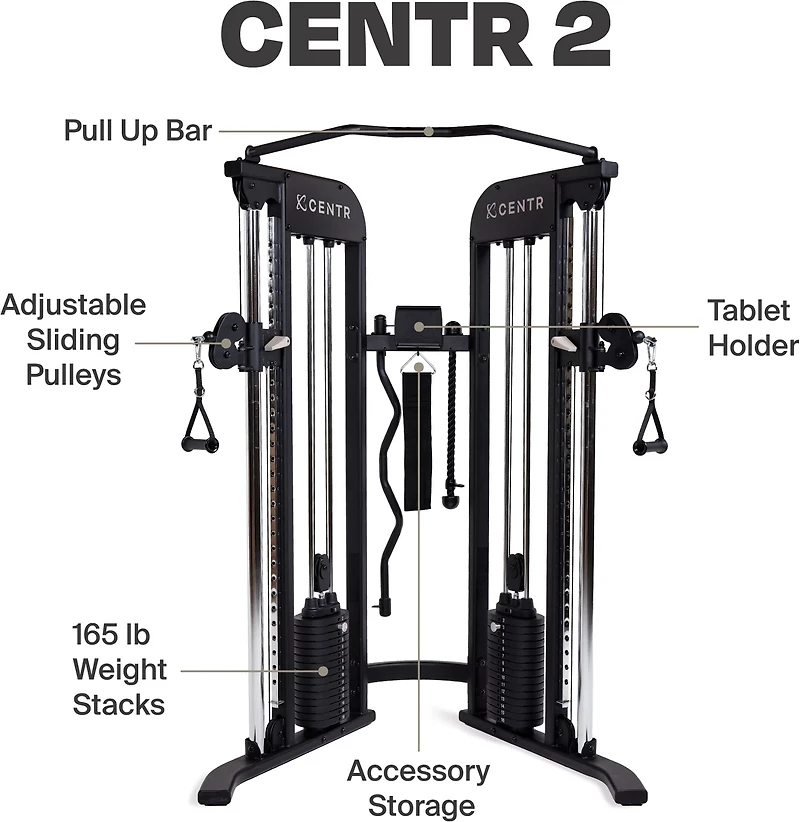 CENTR Multifunctional Cable Machine 2 Home Gym System