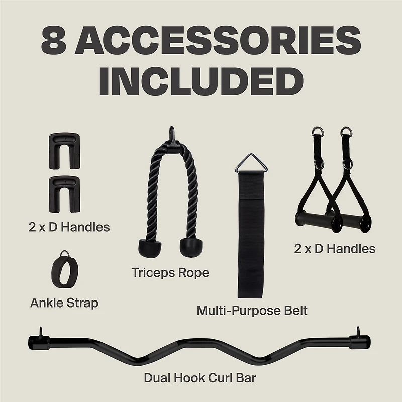 CENTR Multifunctional Cable Machine 3 Home Gym System