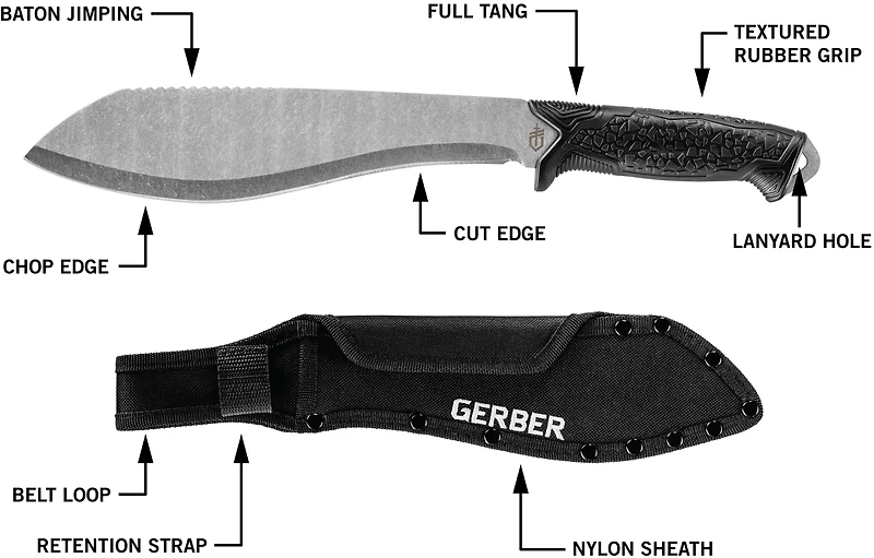 Gerber Versafix Pro Fixed Machete Hybrid