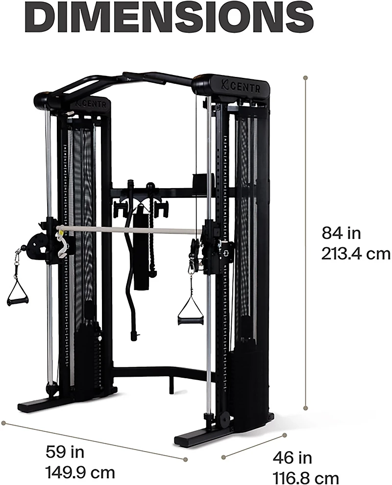 CENTR Multifunctional Cable Machine 3 Home Gym System