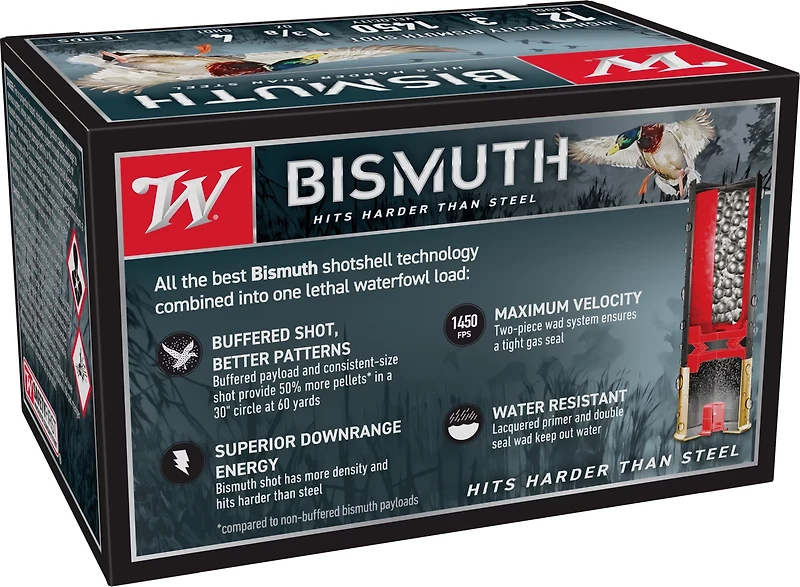 Winchester Bismuth Waterfowl 12 Gauge Shotshells - 15 Rounds