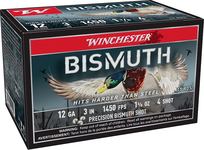 Winchester Bismuth Waterfowl 12 Gauge Shotshells - 15 Rounds
