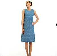 Dakini Women's Seamed Bodice Print Dress