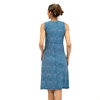 Dakini Women's Seamed Bodice Print Dress