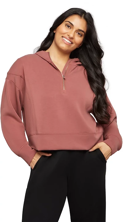 Danskin Women's Luxe Half Zip Hoodie