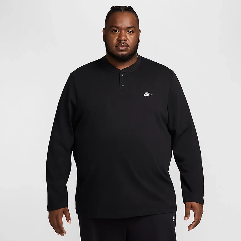 Nike Men's Club Long Sleeve Henley Shirt