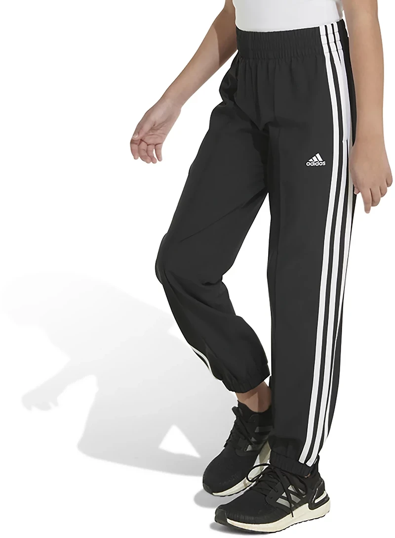 adidas Girls' Woven 3-Stripes Joggers