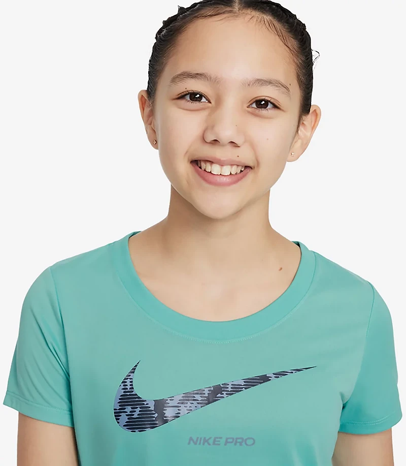 Nike Girls' Dri-FIT RLDG Pro Scoop Neck T-shirt