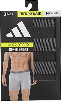 adidas Men's Microfiber Boxer Briefs 3-Pack
