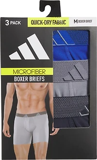 adidas Men's Microfiber Boxer Briefs 3-Pack