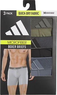 adidas Men's Microfiber Boxer Briefs 3-Pack