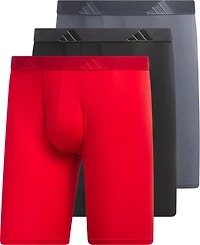 adidas Men's Microfiber Long Boxer Briefs 3-Pack