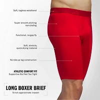 adidas Men's Microfiber Long Boxer Briefs 3-Pack