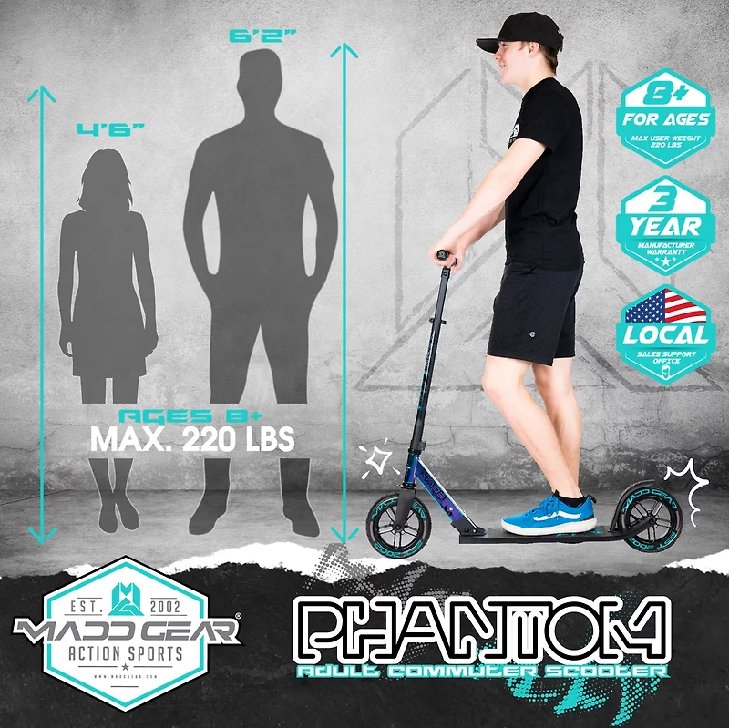 Madd Gear Renegade Urban Tourer Folding Scooter