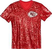 Outerstuff Women's Kansas City Chiefs Travis Kelce N&N Sequin Top