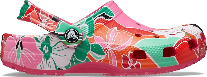 Crocs Kids' Classic Woodcut Floral Clogs