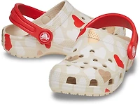 Crocs Toddler Girls' Classic Heart Print TD Clogs