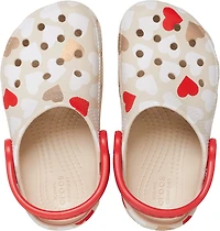 Crocs Toddler Girls' Classic Heart Print TD Clogs