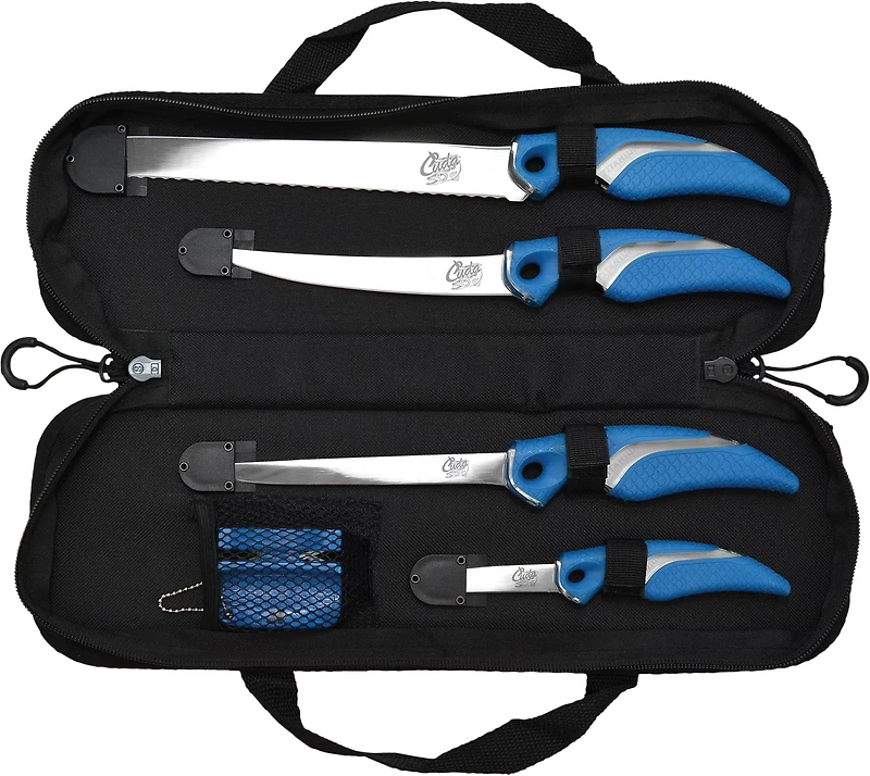 Cuda 6-Piece Knife Set with Sharpener and Case