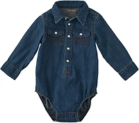Wrangler Infant Boys' Long Sleeve Denim Bodysuit