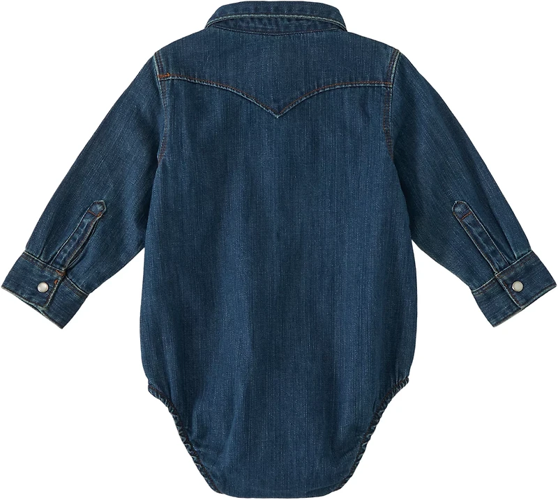 Wrangler Infant Boys' Long Sleeve Denim Bodysuit