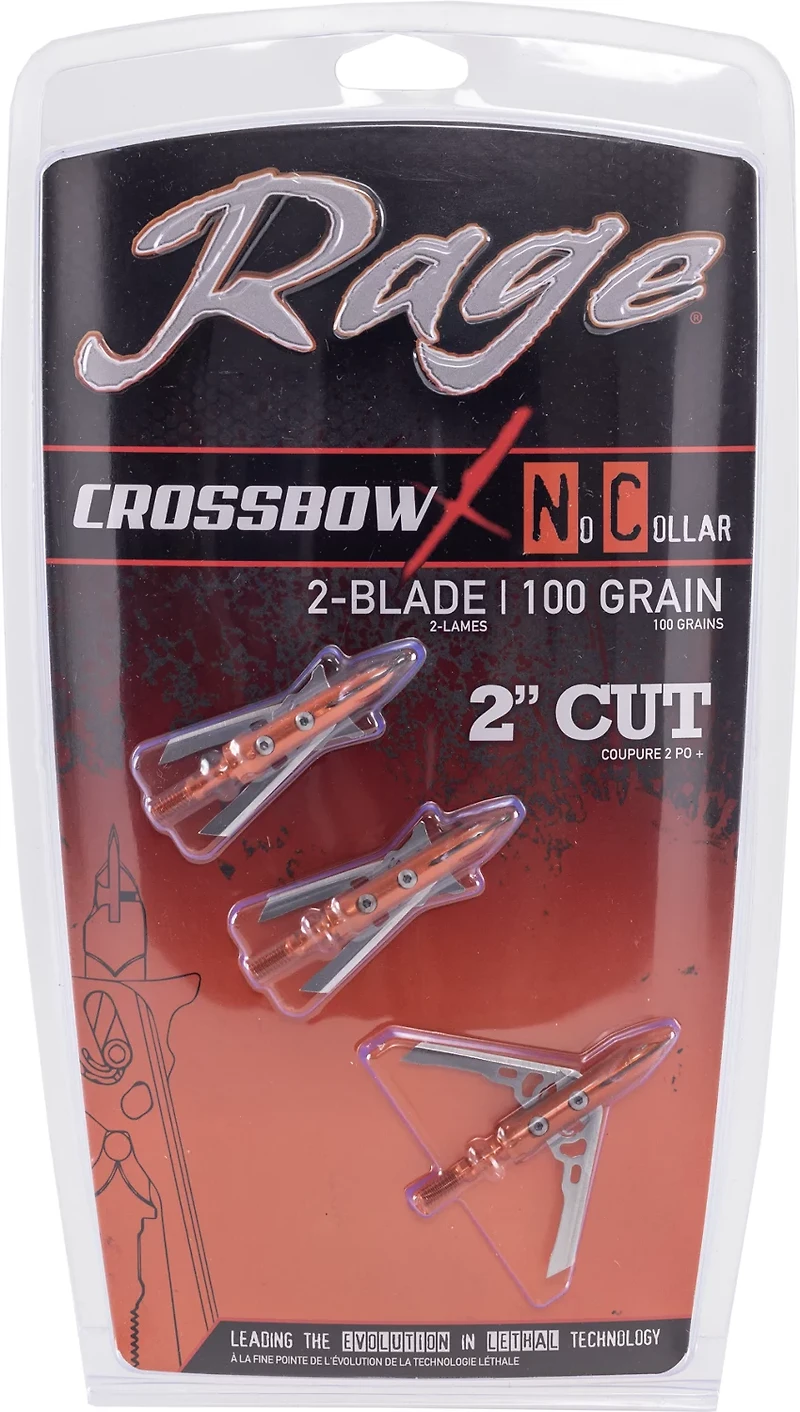 RAGE Crossbow X No Collar 100 Grain Broadhead
