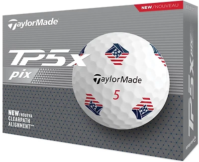 TaylorMade 2024 TP5x PIX 3.0 USA Golf Balls 12-Pack