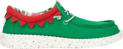 HEYDUDE Kids' Wally Holiday Elf Shoes