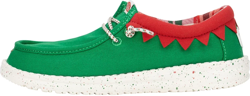 HEYDUDE Kids' Wally Holiday Elf Shoes