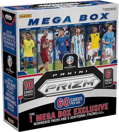 Panini Prizm Copa America Soccer Trading Card Mega Box