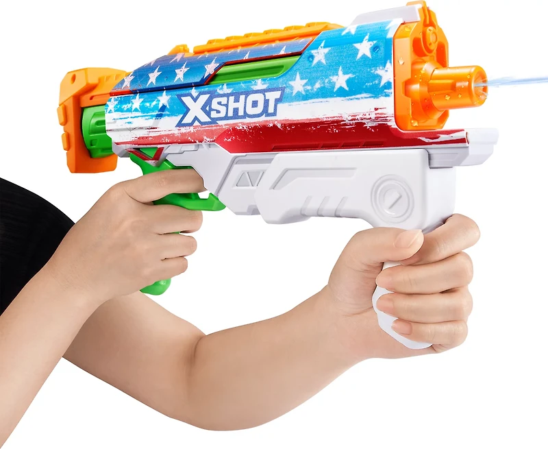 ZURU Kids' X-Shot Fast-Fill Skins Hyperload USA Water Blaster