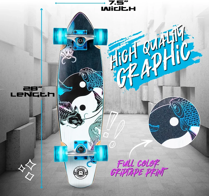 Madd Gear 28-in Cruiser Skateboard