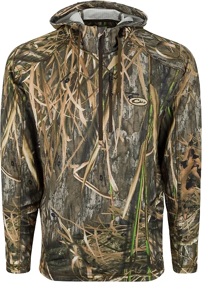 Drake Mens MST Breathlite QZ Camo Hoodie