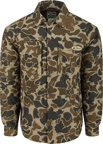 Drake Mens LST Double Down Camo ShirtJac