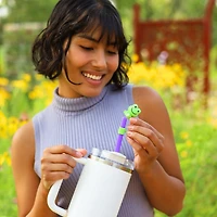 CharCharms Cute Animal Straw Topper Set