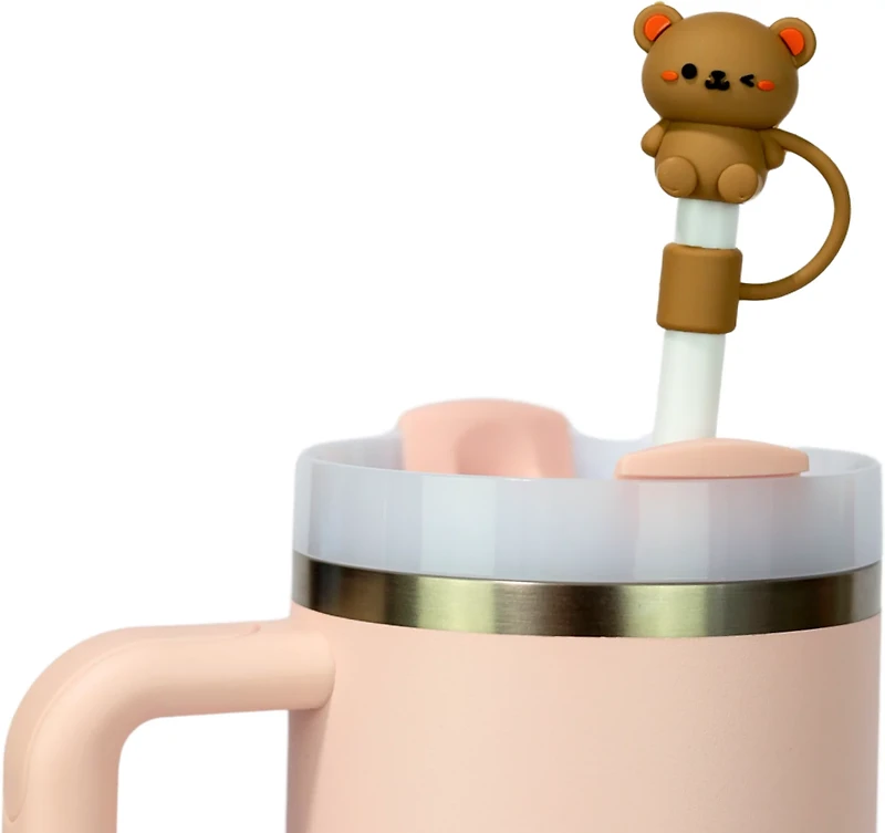 CharCharms Cute Animal Straw Topper Set