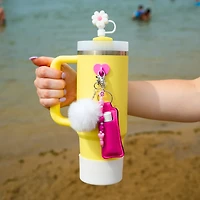 CharCharms Flower Straw Toppers 4-Pack