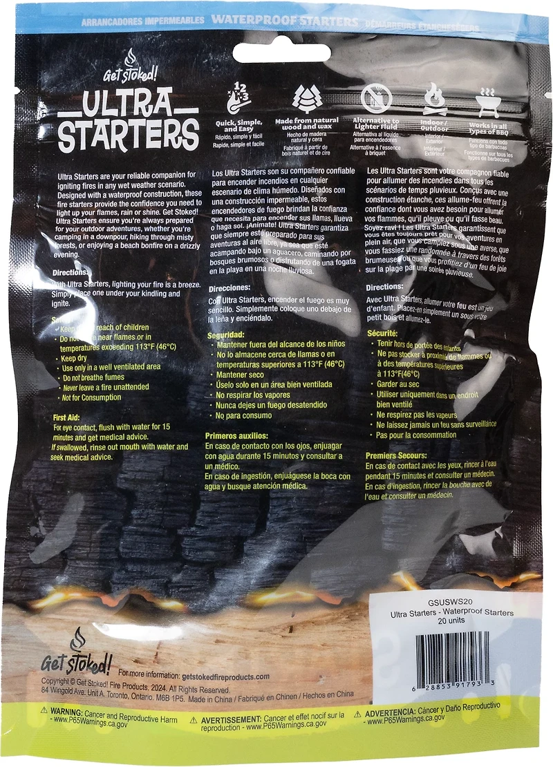 Winlow Products Get Stoked Ultra Waterproof Starters