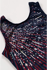 GK Women's Sovereign Sparkle Replica Gymnastics Tank Leotard