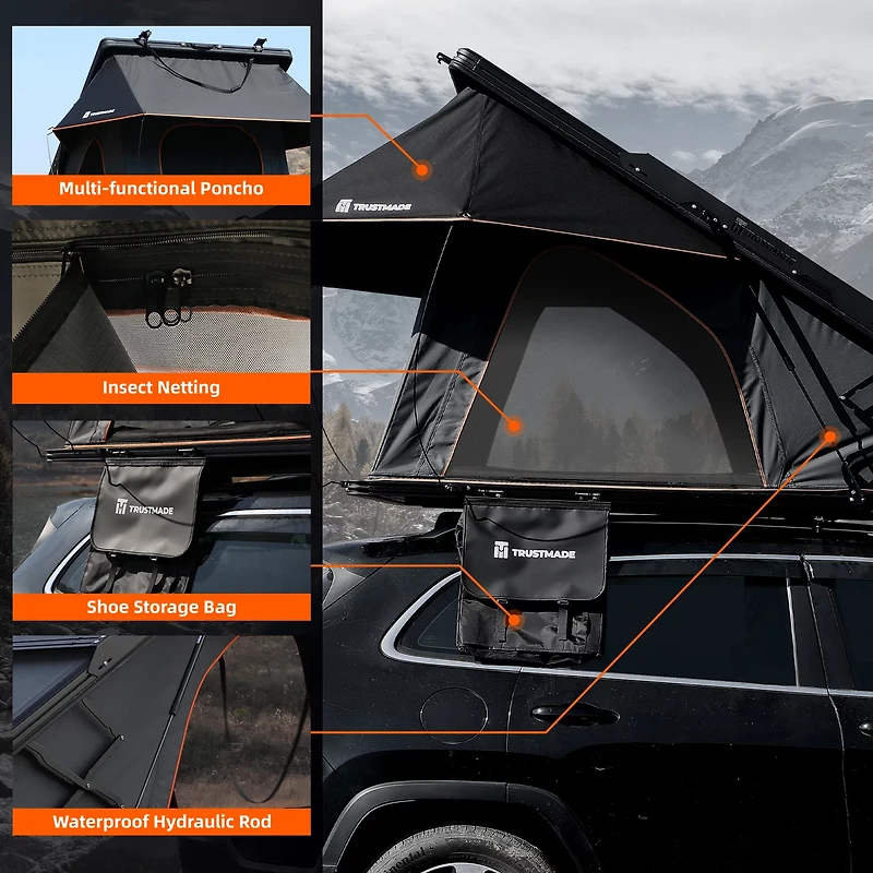 Trustmade Aluminum Hard Shell Rooftop Tent